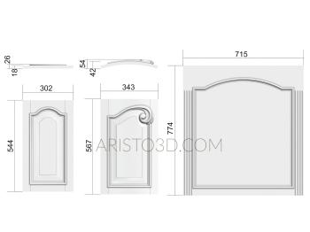 Set of panels (KPN_0013) 3D model for CNC machine